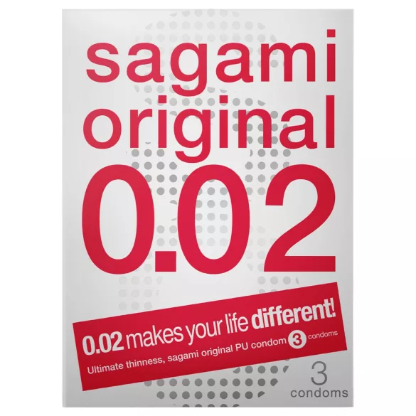 Sagami Original 0,02 - óvszer - 55 mm (3 db)