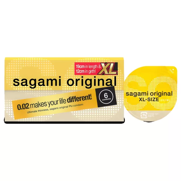 Sagami Original 0,02 XL - óvszer - 61 mm (6 db)