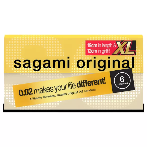 Sagami Original 0,02 XL - óvszer - 61 mm (6 db)