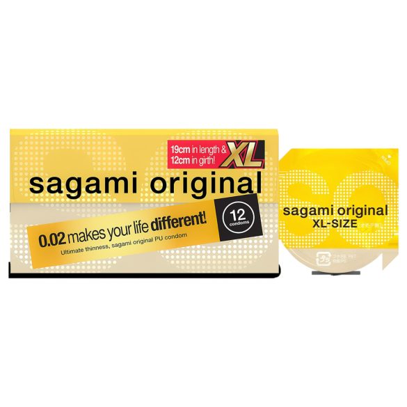 Sagami Original 0,02 XL - óvszer - 61mm (12db)