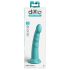 Dillio Slim Seven - tapadókorong stimuláló dildó (20cm) - türkiz
