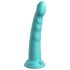 Dillio Slim Seven - tapadókorong stimuláló dildó (20cm) - türkiz
