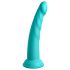 Dillio Slim Seven - tapadókorong stimuláló dildó (20cm) - türkiz