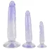 Crystal Clear - anál tréner dildó készlet - 3 db (átlátszó-kék)