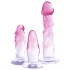 Crystal Clear - anál tréner szett kezdőknek, 3 db (átlátszó-pink)