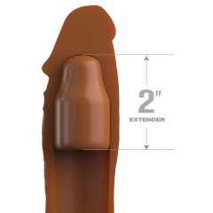   X-TENSION Elite 2 - méretre vágható péniszköpeny (barna)