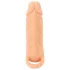 Nature Skin - péniszköpeny és műpunci - 18 cm maszturbátor (testszínű)