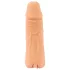 Nature Skin - péniszköpeny és műpunci - 18 cm maszturbátor (testszínű)