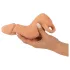 Nature Skin - péniszköpeny és műpunci - 18 cm maszturbátor (testszínű)