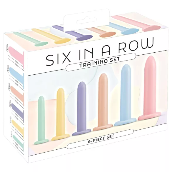 Six in a Row - dildó trainer szett - 6db (színes)