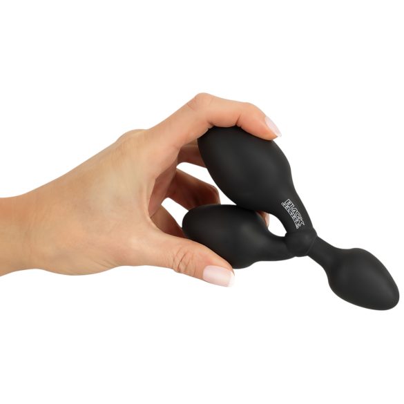 Black Velvets - tripla butt plug (fekete)