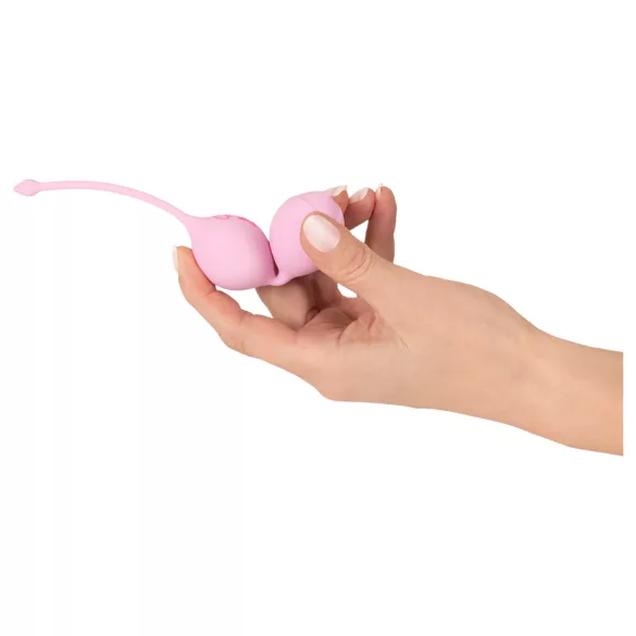 Cuties - duplagolyós szilikon gésagolyó kegel tornához (rózsaszín)