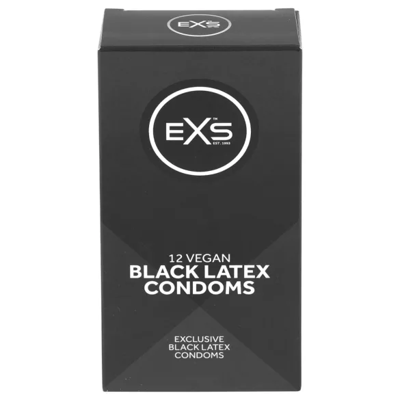 EXS Black - fekete latex óvszer csomag (12 db)