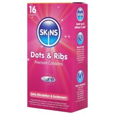 Skins - bordázott és pontozott óvszer (16db) Skins - bordázott és pontozott óvszer (16db)