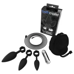   Bathmate Anal Training Plugs Vibe - vibrációs anál plug szett (fekete)