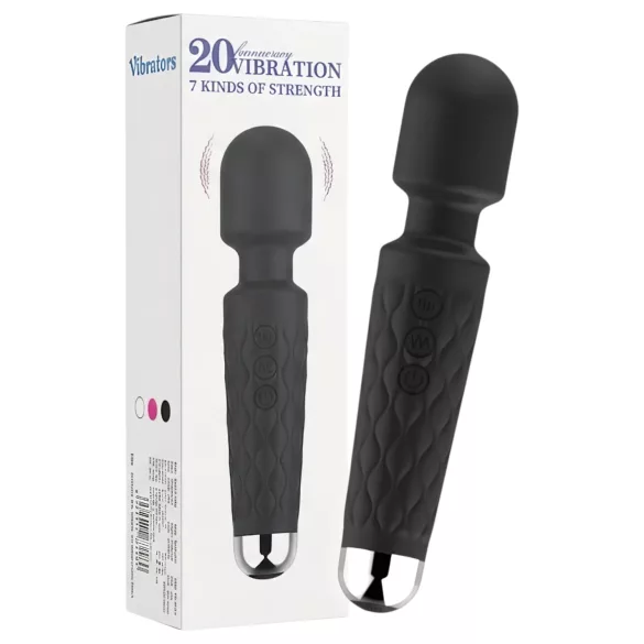 Lonely 20 Function - akkus, wand masszírozó vibrátor (fekete)