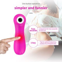   Lonely Sucking Massager - léghullámos csiklóizgató (pink)