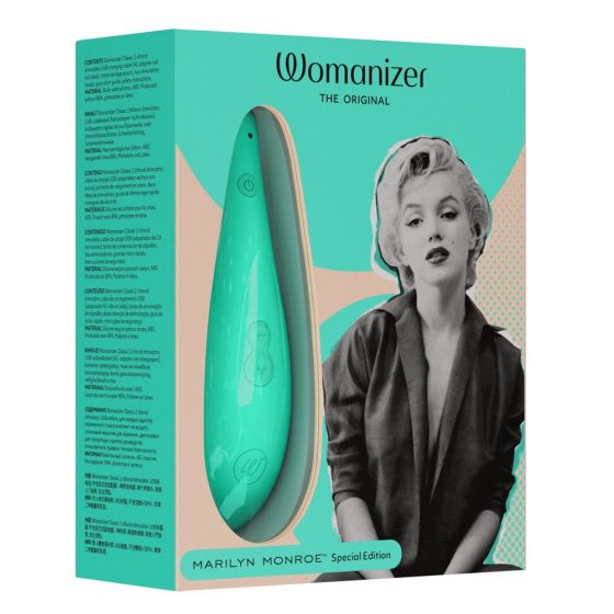 Womanizer Marilyn Monroe - akkus léghullámos csiklóizgató (türkiz)