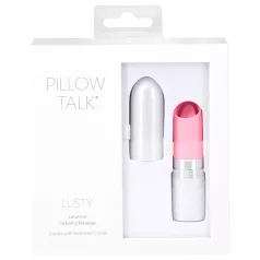   Pillow Talk Lusty - akkus, nyelves rúdvibrátor (fehér-pink)
