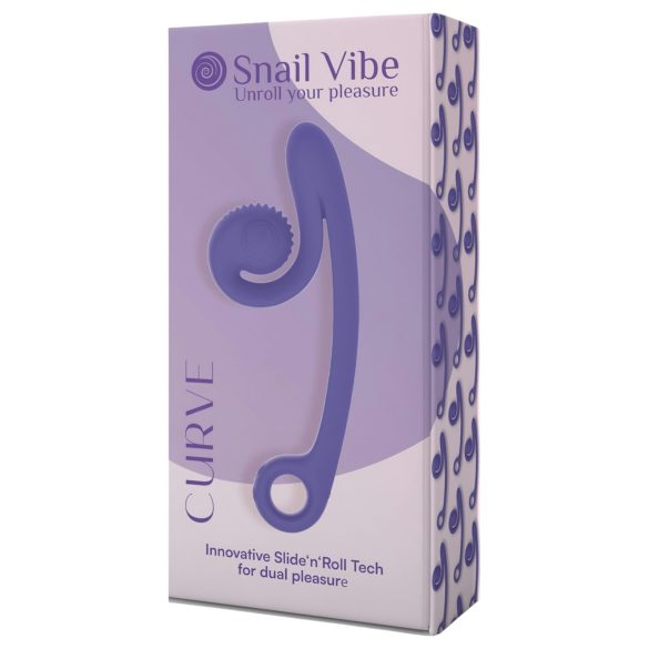 Snail Vibe Curve - 2in1 csiklóizgató vibrátor (lila)