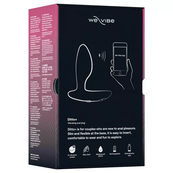 We-Vibe Ditto+ - app-vezérelt anál vibrátor (fekete)