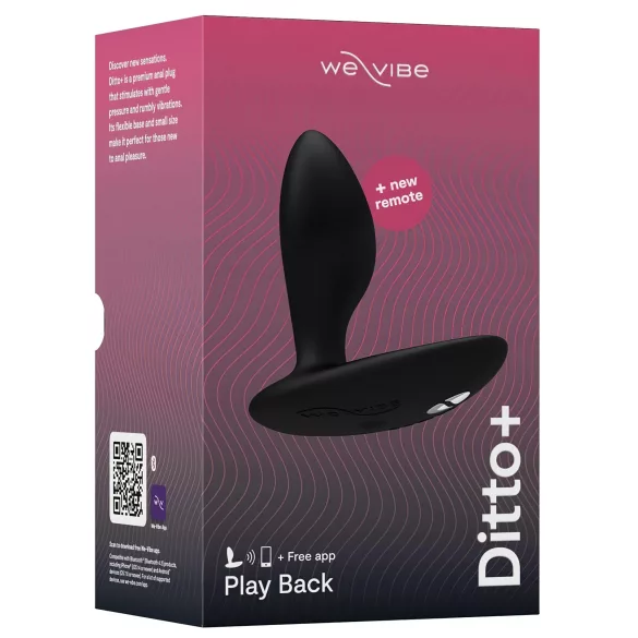We-Vibe Ditto+ - app-vezérelt anál vibrátor (fekete)