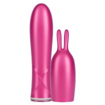   Durex Tease & Vibe - akkus rúdvibrátor nyuszis csiklóizgatóval (pink)