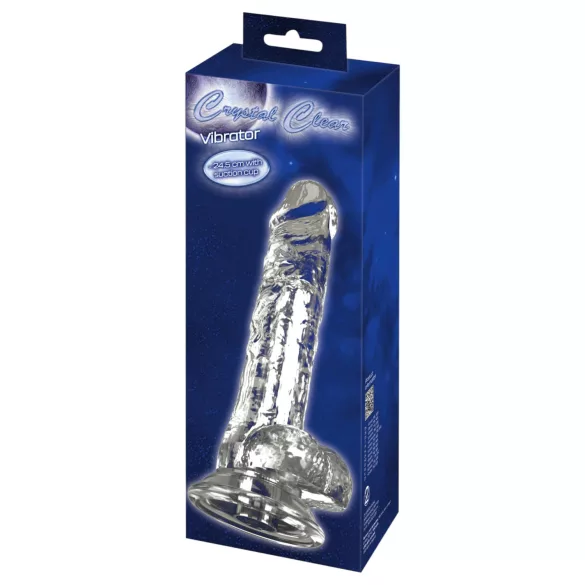 Crystal - Vibrátor tapadókoronggal (áttetsző)
