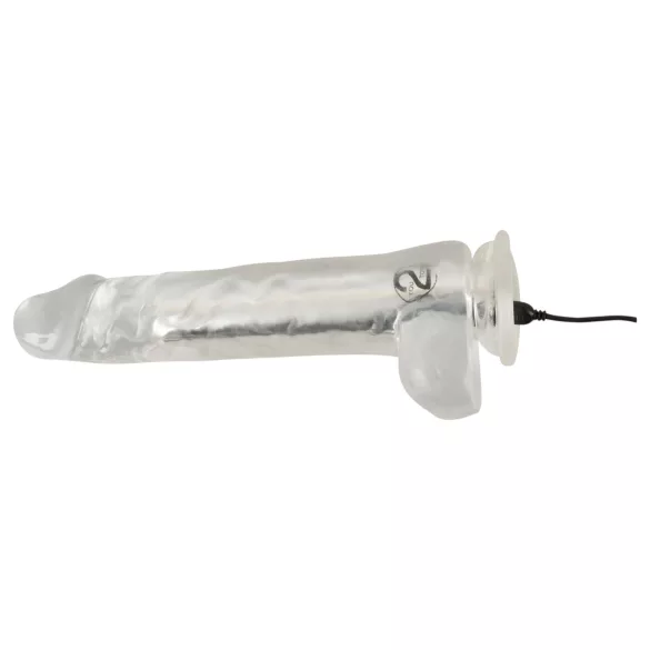 Crystal - Vibrátor tapadókoronggal (áttetsző)