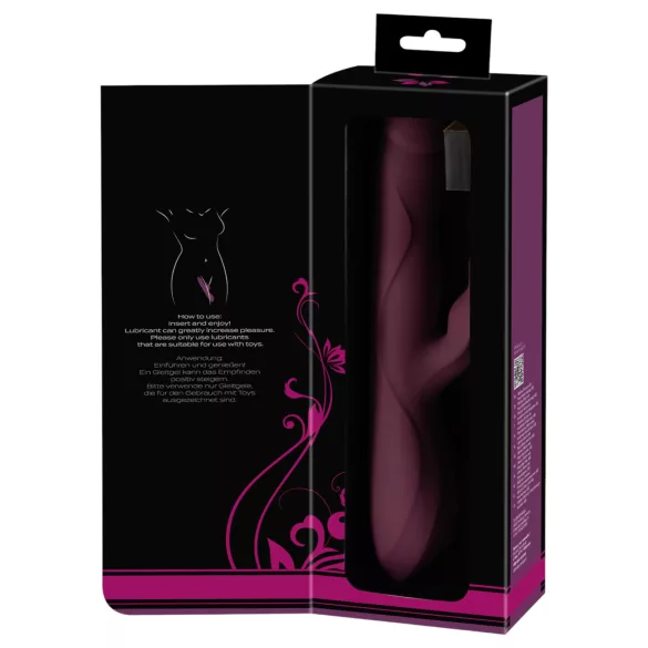 Javida - 3in1 lökő, forgó gyöngyös vibrátor (lila)