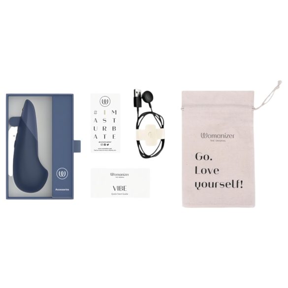 Womanizer Vibe - csikló vibrátor (kék)