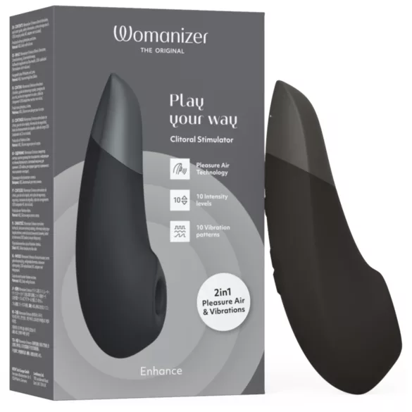 Womanizer Enhance 2in1 léghullámos csiklószívó + vibrátor (fekete)
