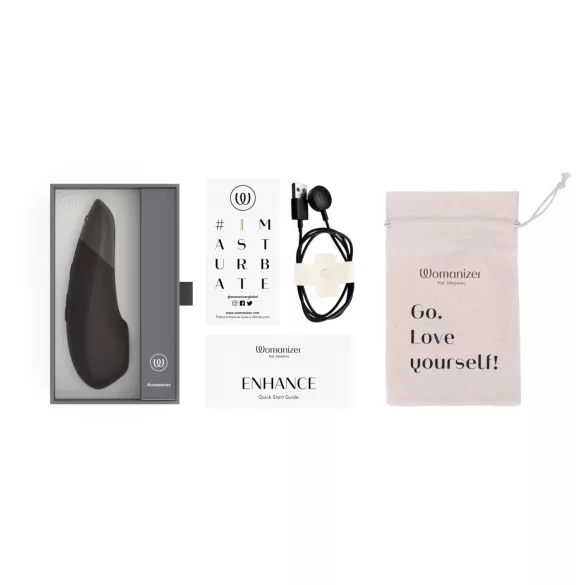 Womanizer Enhance 2in1 léghullámos csiklószívó + vibrátor (fekete)