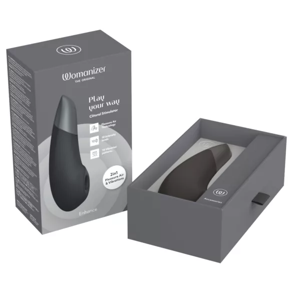 Womanizer Enhance 2in1 léghullámos csiklószívó + vibrátor (fekete)