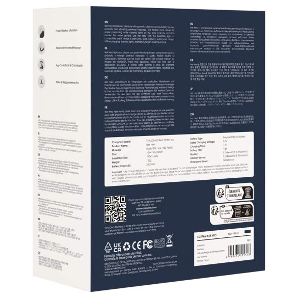 Svakom Iker Neo - interaktív, pulzáló anál vibrátor (kék)