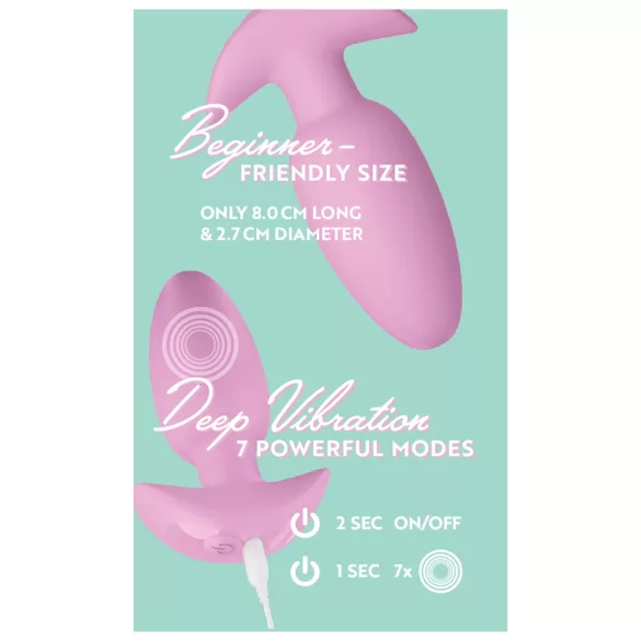Cuties Mini - vibrációs anál plug (pink)