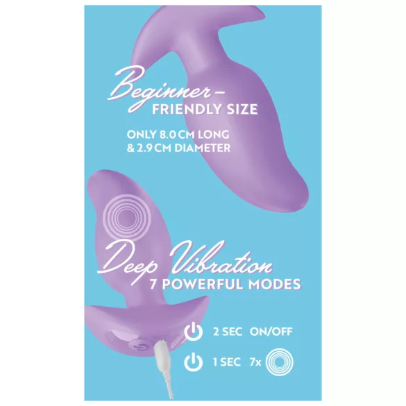Cuties Mini - vibrációs anál plug (lila)