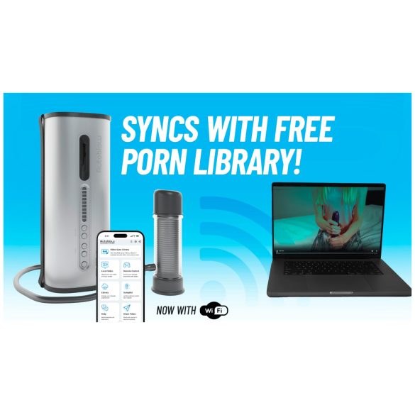 VacuGlide 2 - automata, hálózati férfi luxus maszturbátor (ezüst)