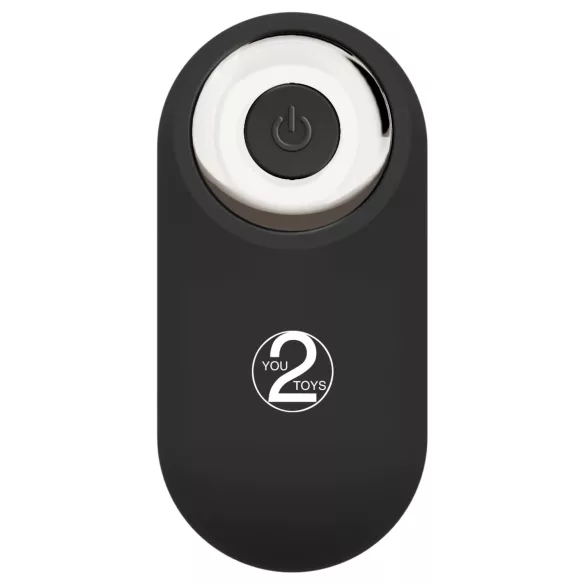 You2Toys - távirányítós dupla felcsatolható vibrátor (fekete)