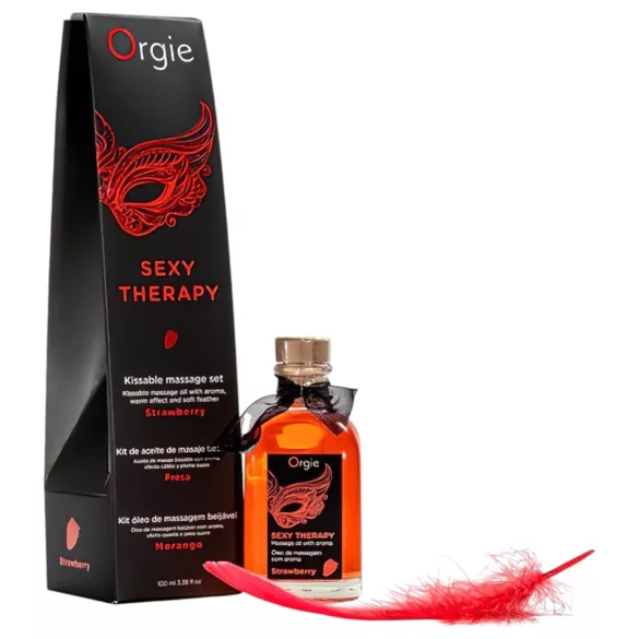 Orgie Sexy Therapy - masszázsolaj szett - eper
