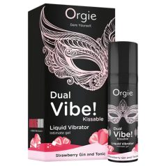 Orgie Dual Vibe - unisex folyékony vibrátor - Eper - Gin Tonic (15ml)   Orgie Dual Vibe - unisex folyékony vibrátor - Eper - Gin Tonic (15ml)