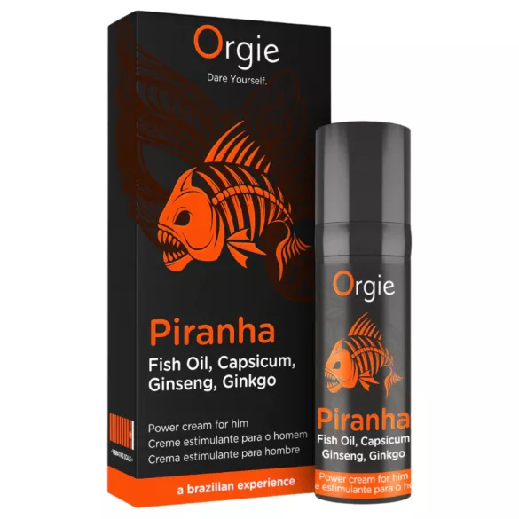 Orgie Piranha Power Cream - stimuláló krém férfiaknak (15 ml)