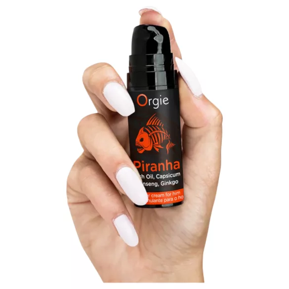 Orgie Piranha Power Cream - stimuláló krém férfiaknak (15 ml)
