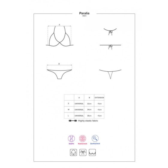 Obsessive Paralia - merevítős, nyakpántos bikini (korall)