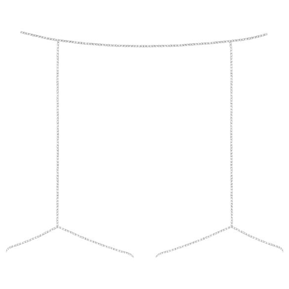 Obsessive Bijou 905 - ékszer testhám alsó (ezüst) - S-L