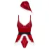 Obsessive Hot Santa - háromrészes mikulás jelmez nőknek (piros)