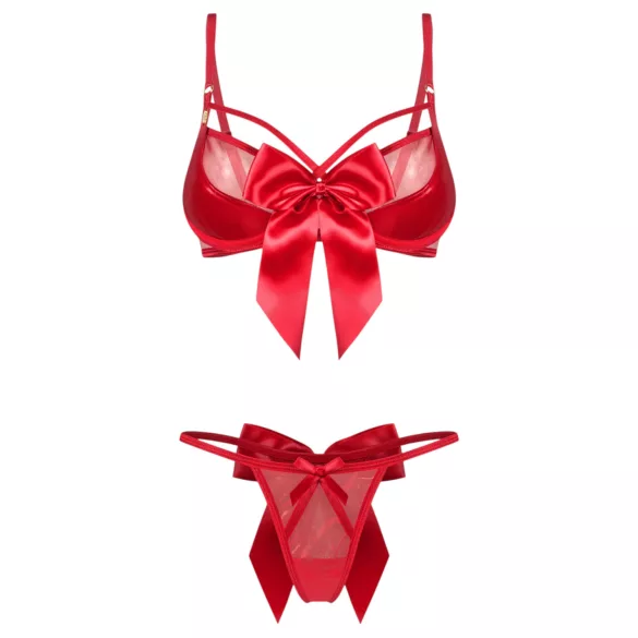 Obsessive Gifty - kétrészes szexi fehérnemű szett nőknek (piros)