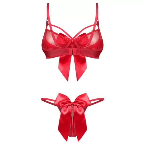 Obsessive Gifty - kétrészes szexi fehérnemű szett nőknek (piros)