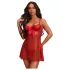 Obsessive Gifty - babydoll és tanga szett (piros)