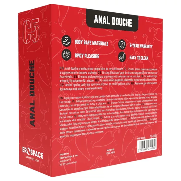 Erospace Wild Play - análzuhany (fekete)